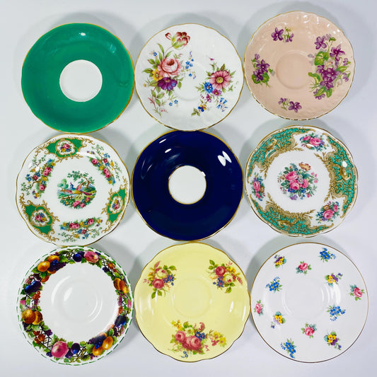 Vintage Orphaned Saucers from Aynsley, Coalport, pick your design