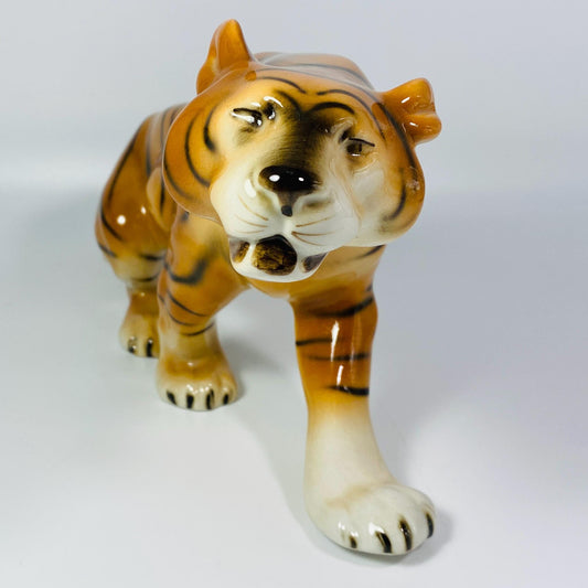 Original  Royal Dux  Bohemian  Porcelain  STALKING TIGER  Figurine - 12" Long