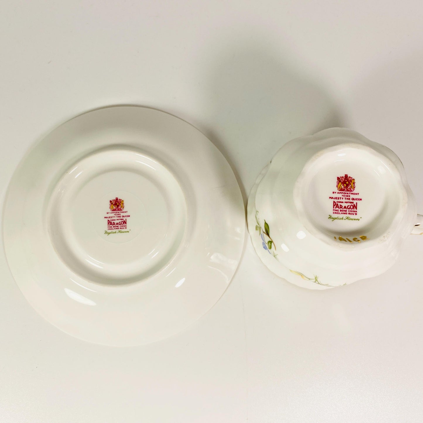 Vintage Paragon "English Flowers"  Tea Cup & Saucer  Bone China England
