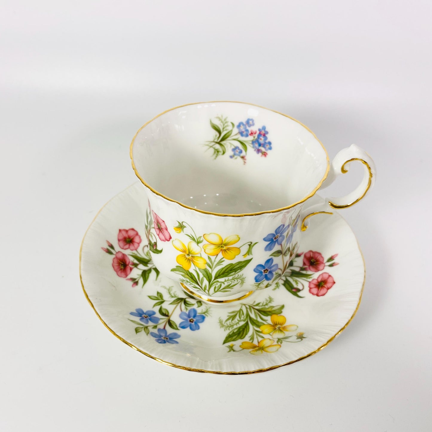 Vintage Paragon "English Flowers"  Tea Cup & Saucer  Bone China England