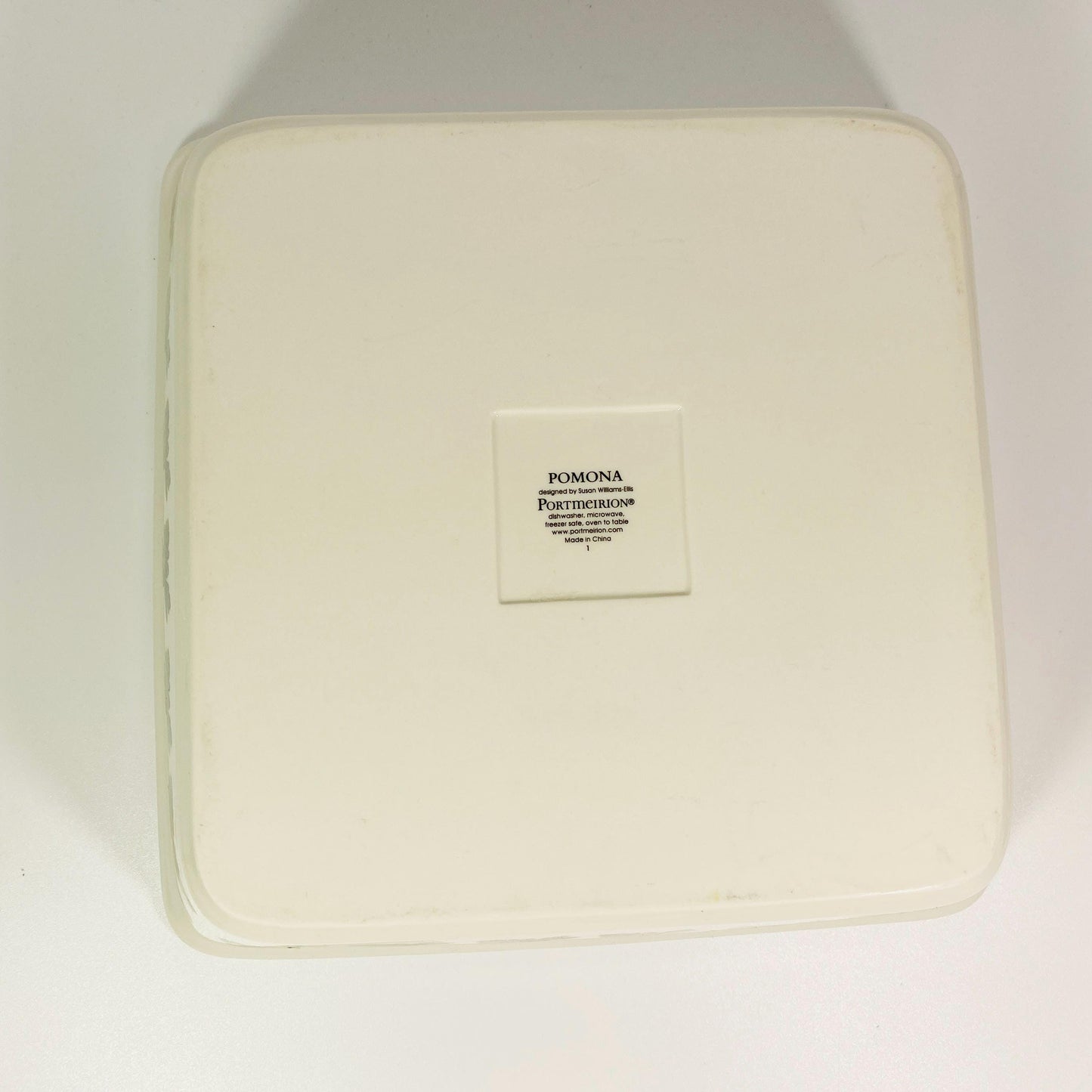 RARE !! Portmeirion Pomona Collection 10” Square Baking Dish Teinton Squash Pear design