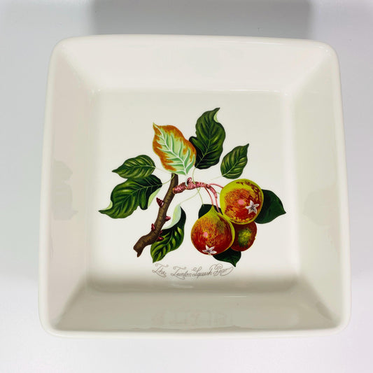 RARE !! Portmeirion Pomona Collection 10” Square Baking Dish Teinton Squash Pear design