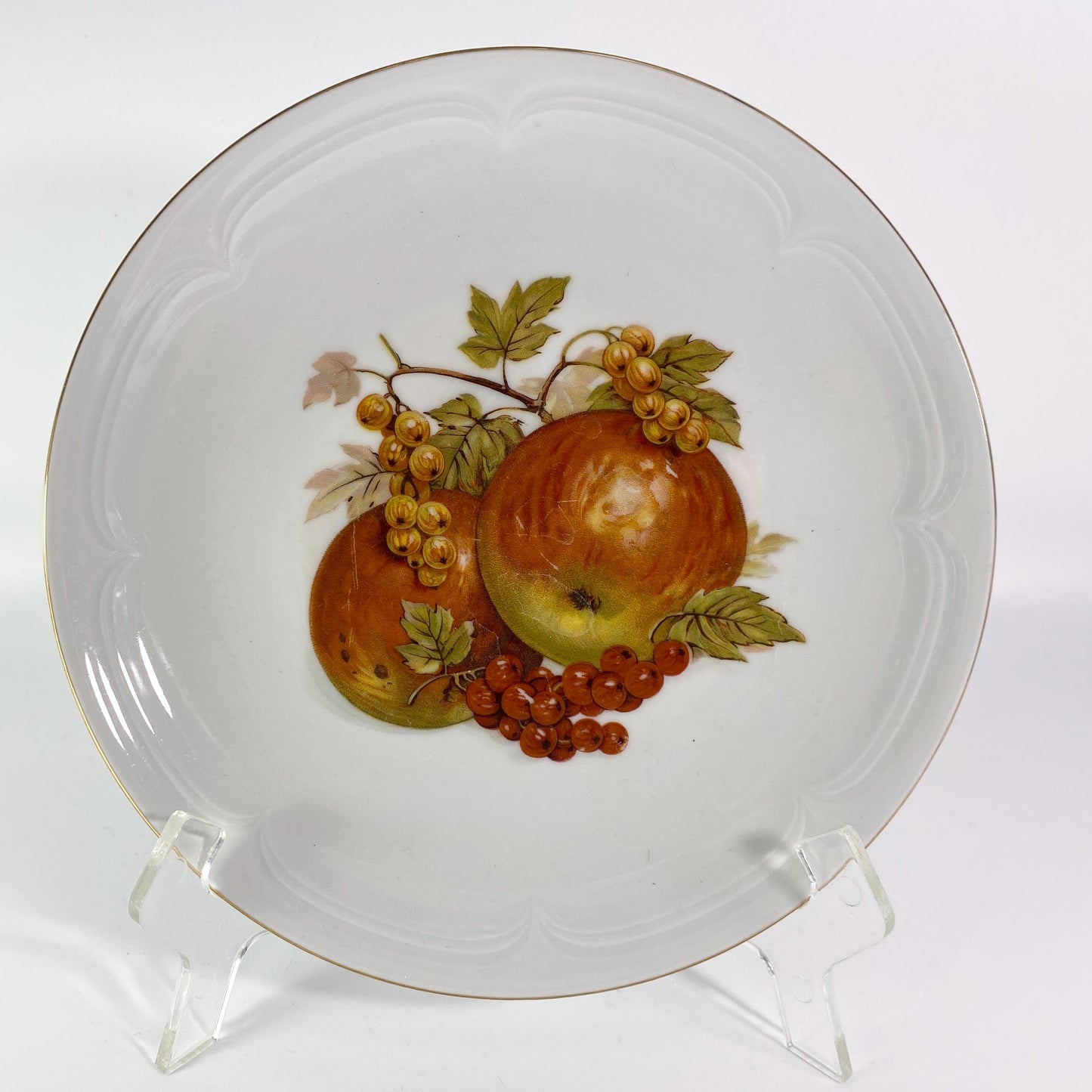 Set of 6 Kahla Fruit plates made in German democratic republic .