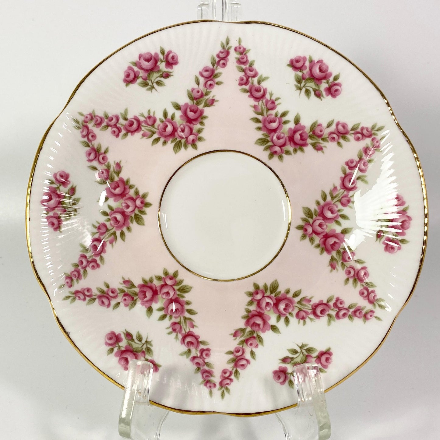 RARE !!!! Royal Albert Bone China Tea Cup and Saucer "Pink Brocade"  England