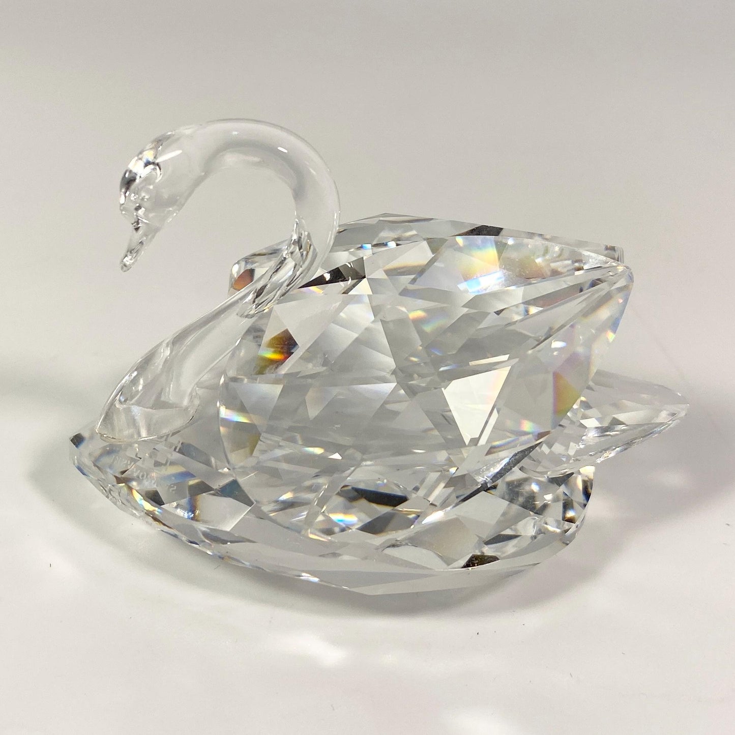 Swarovski Silver Crystal Large Swan Figurine MINT With Box, CoA  Austria
