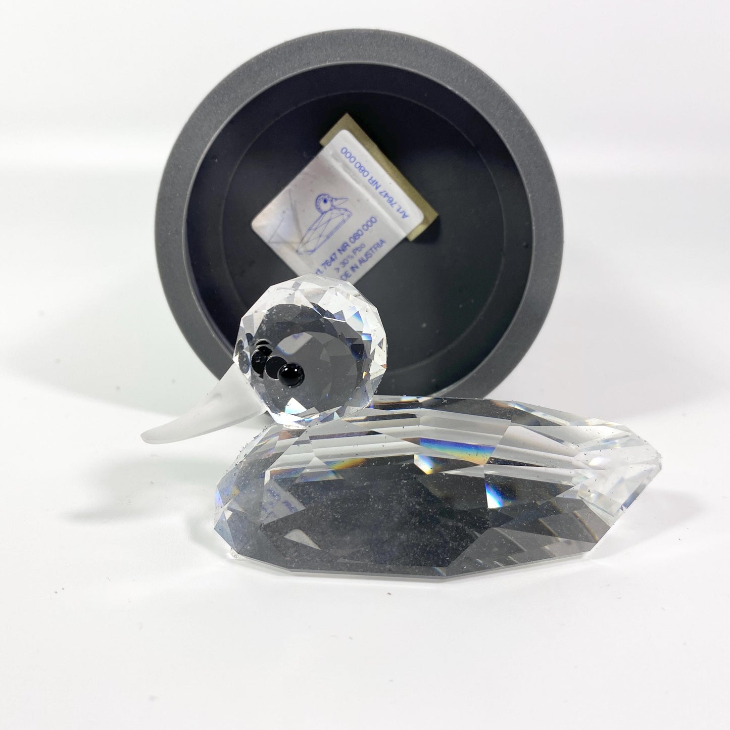 Retired Swarovski Silver Crystal Mallard Large Duck 7647 Original Box MINT
