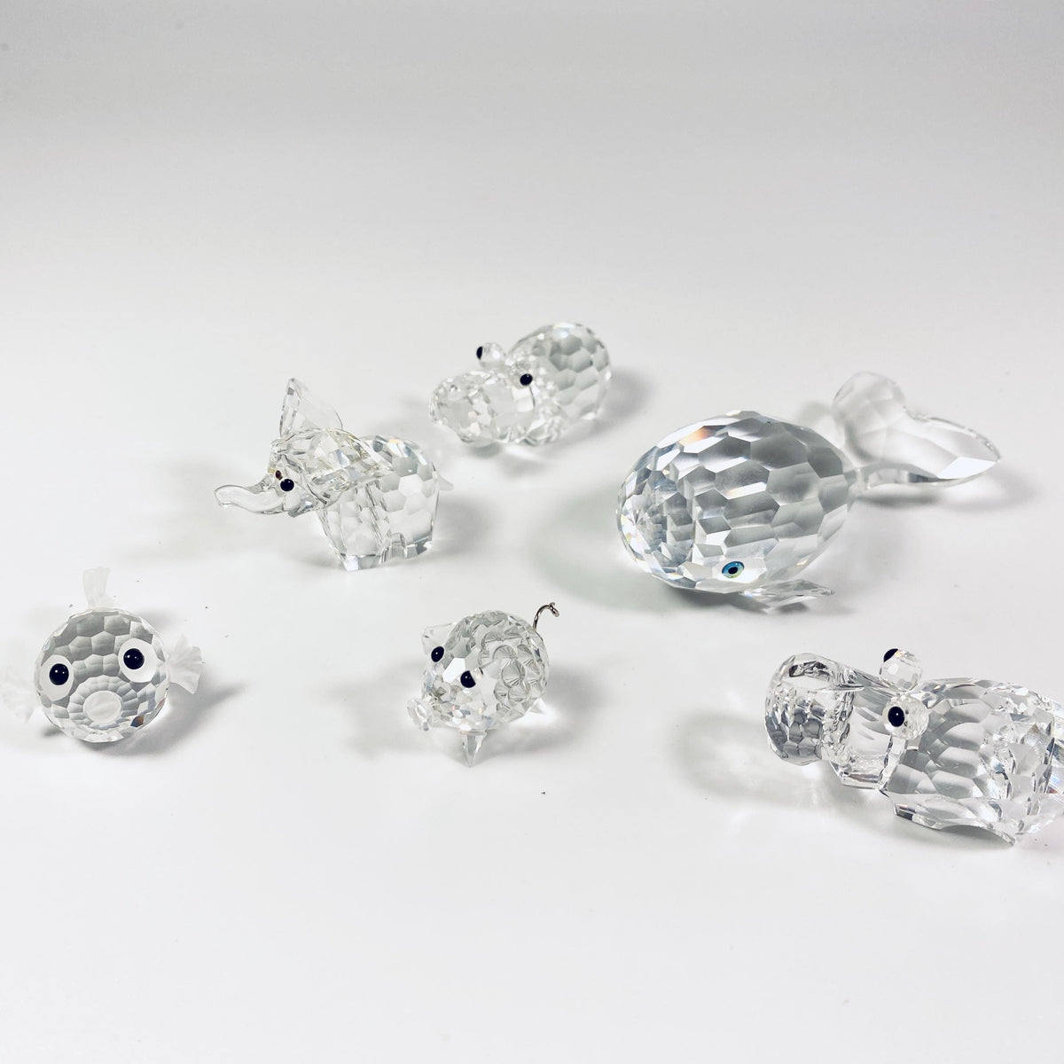 Swarovski Whale Hippo Elephant  Puffer fish pick your choice-No box