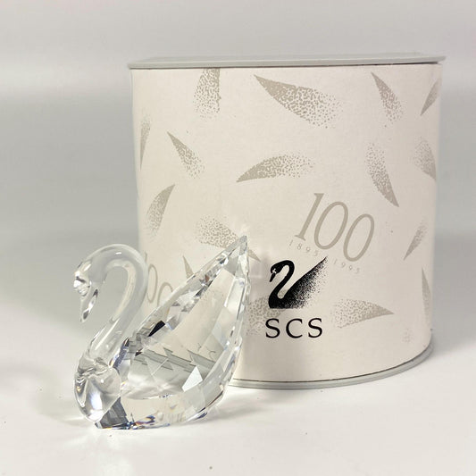 Swarovski SCS Gift Small Mini Swan Crystal Figurine 1.5" Retired with box