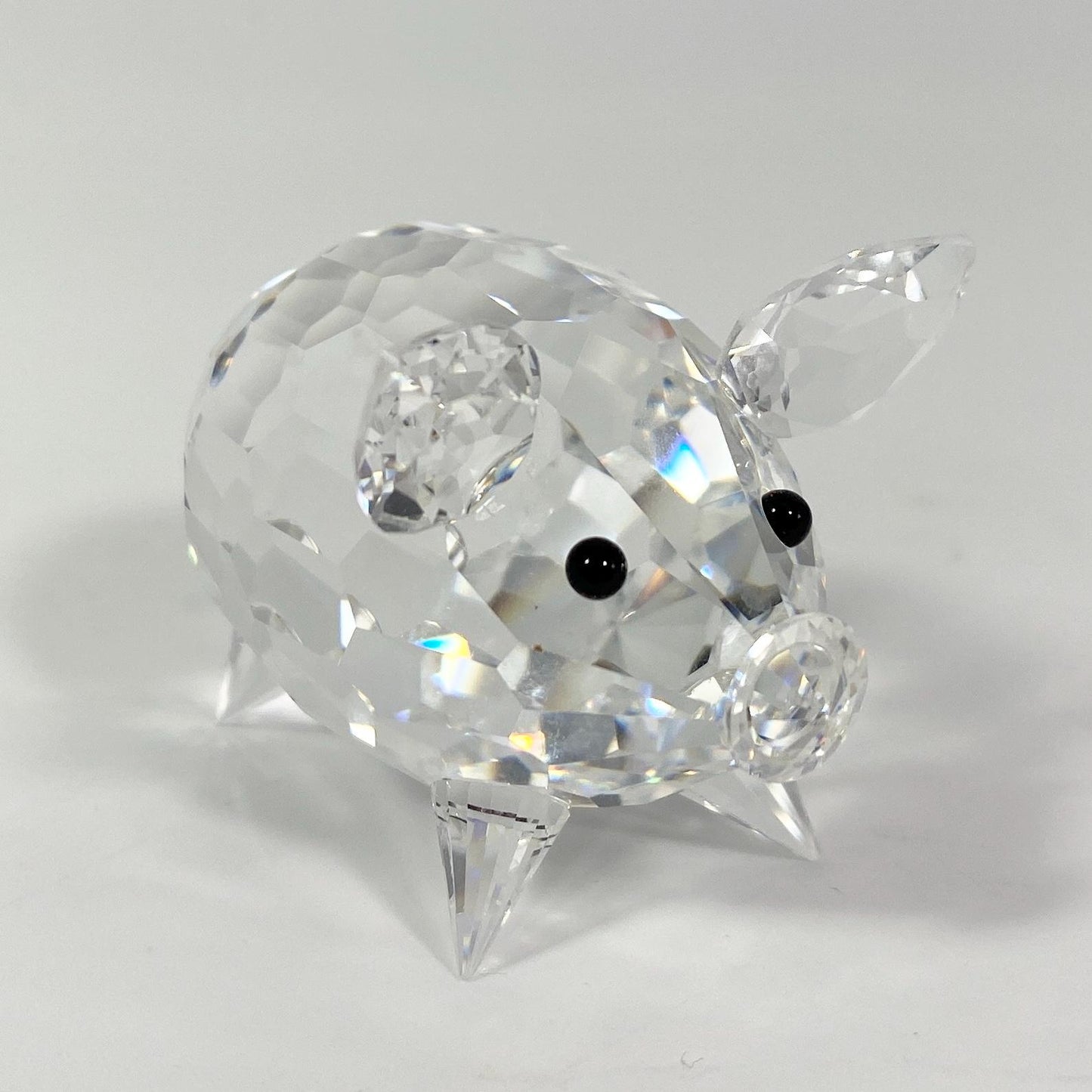 Swarovski Pig Crystal Medium Figurine  #7638NR50 Farm Piggy Hog Box COA