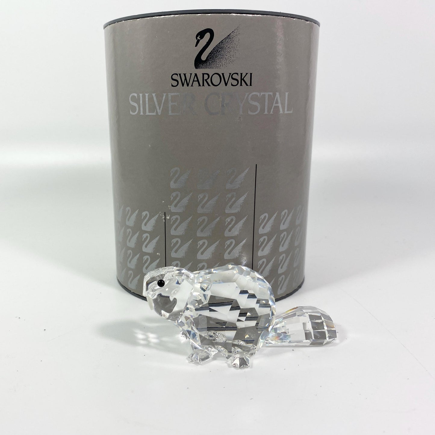 RARE !! Swarovski Silver Large BEAVER MOTHER  Wildlife with Box & CoA