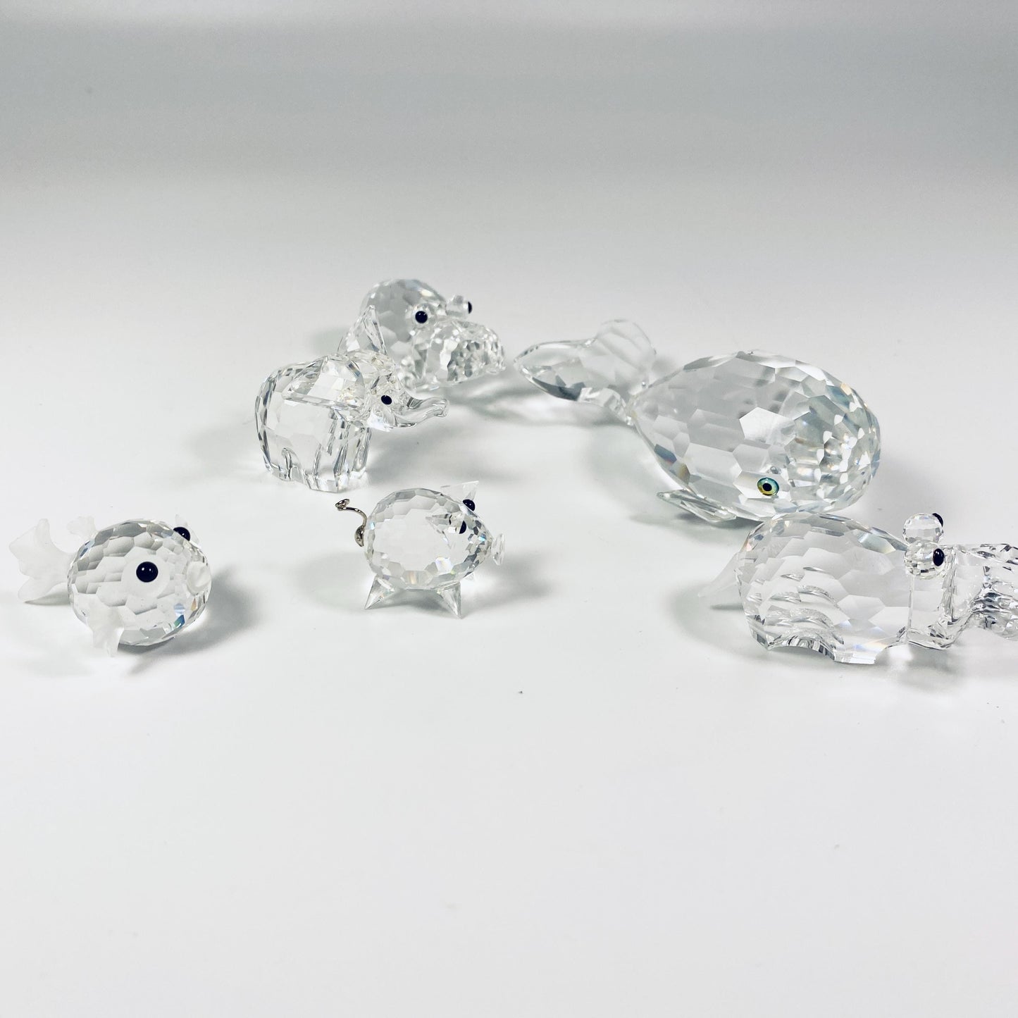 Swarovski Whale Hippo Elephant Pig Puffer fish pick your choice-No box