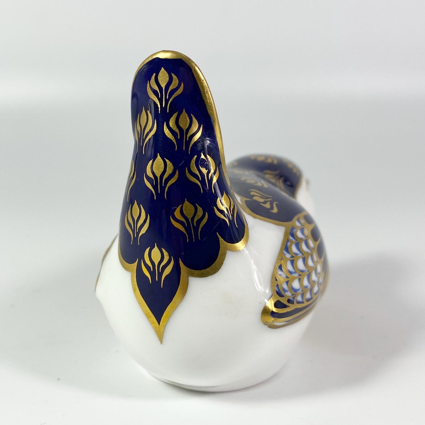 Vtg Royal Crown Derby Bone China Imari Wren Bird Paperweight Figurine Porcelain