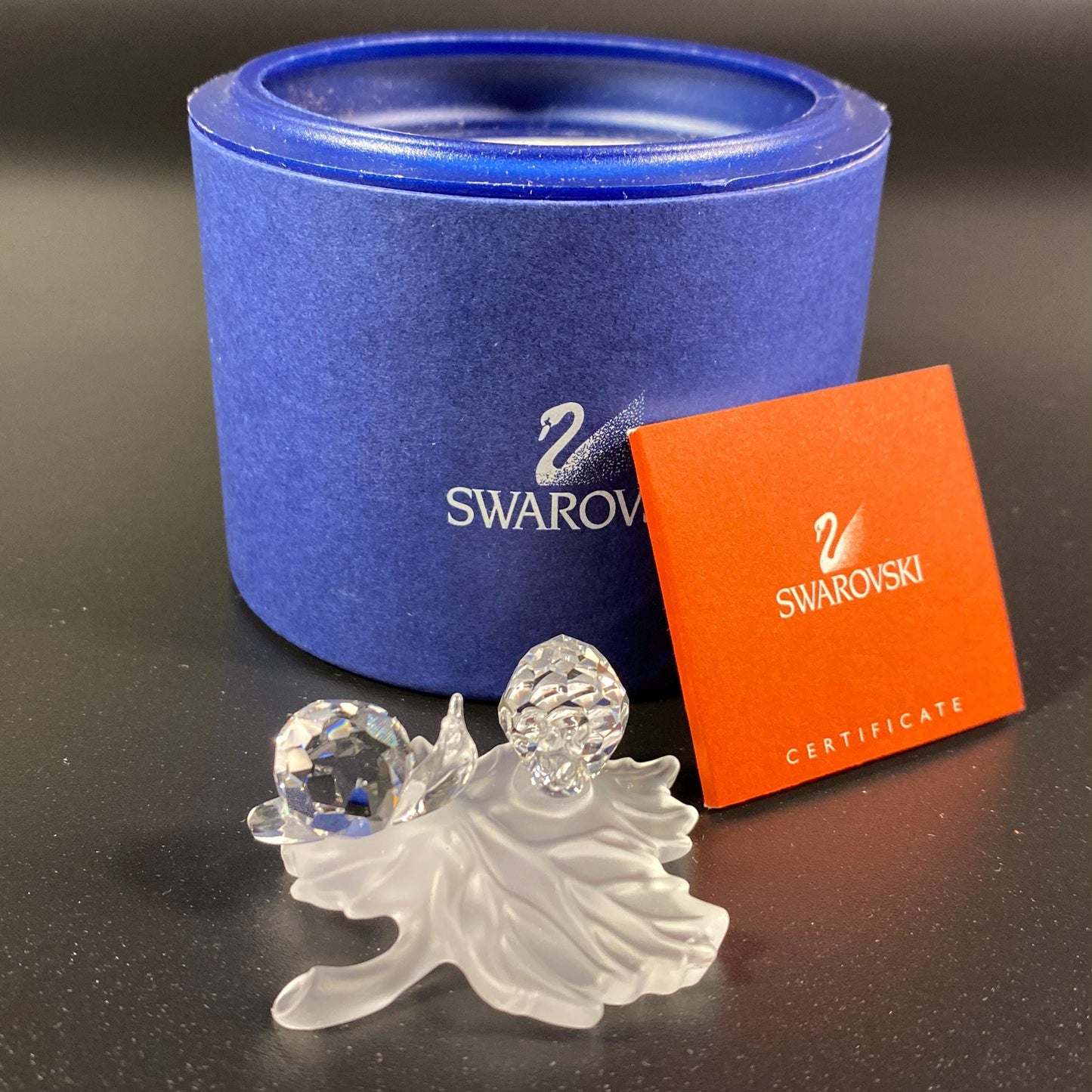 MINT Retired Swarovski Crystal Figurine Baby Snails On Leaf 268196 w/Box COA