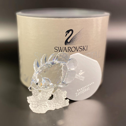 Swarovski Crystal Butterfly Fish Coral Reef - Mint In Box #162888 & CoA