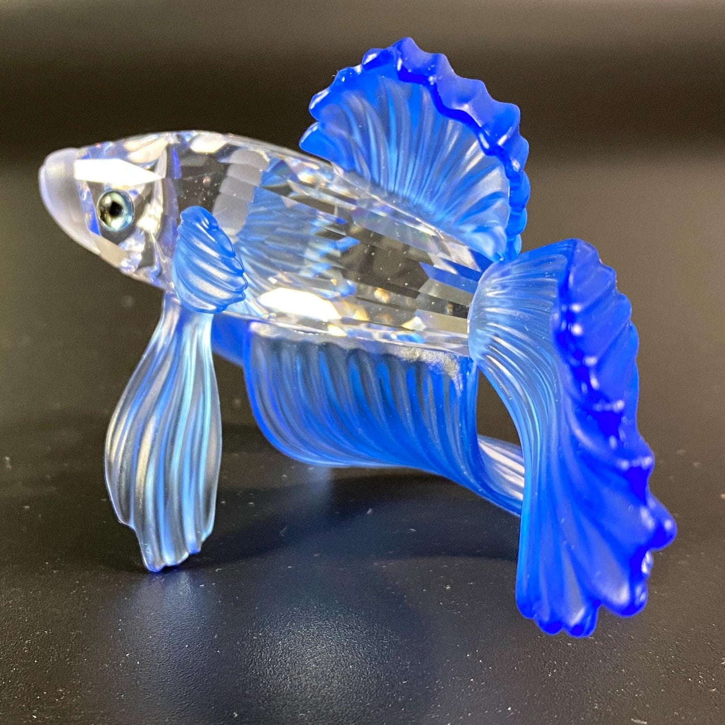 NEW-Swarovski Siamese Fighting Fish Blue, (236718, 7644 000 005) 3.2" - MIB+COA