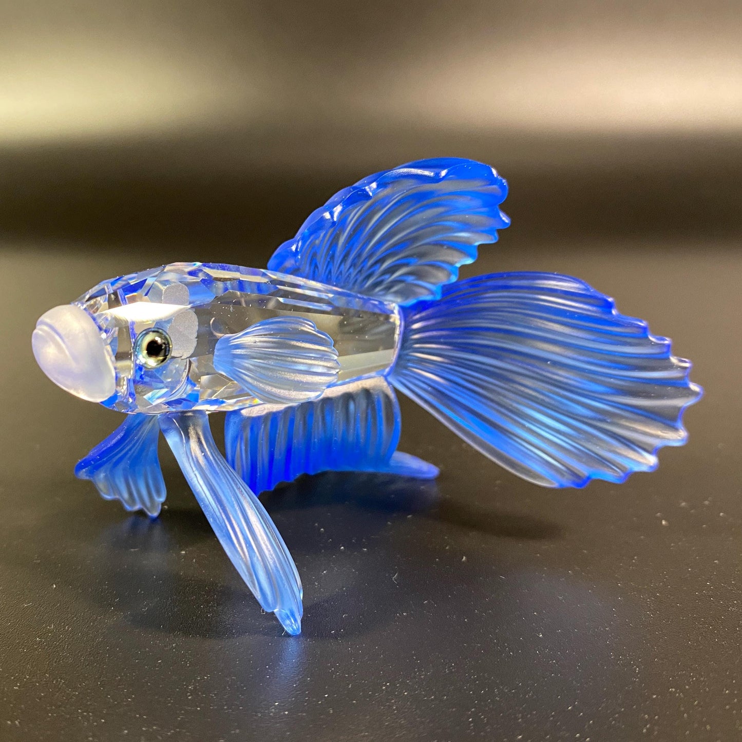 NEW-Swarovski Siamese Fighting Fish Blue, (236718, 7644 000 005) 3.2" - MIB+COA