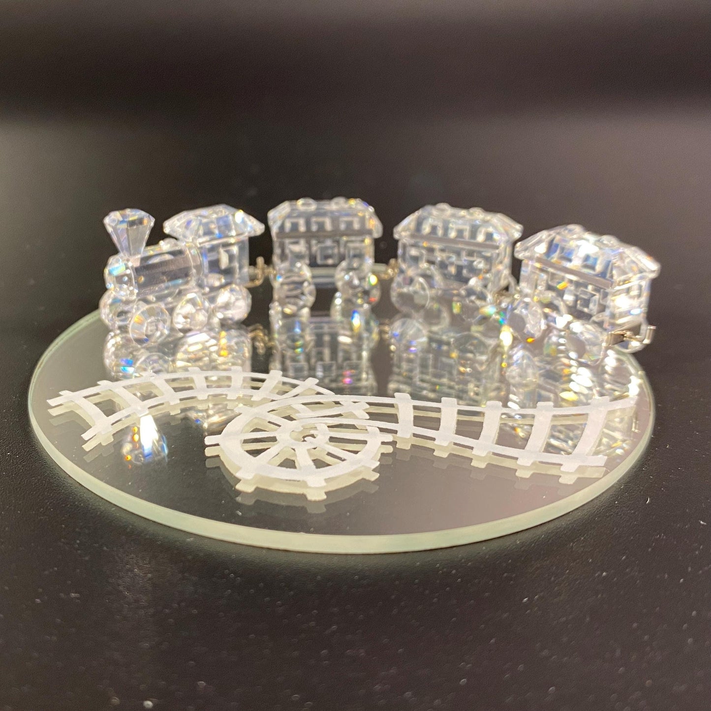 NEW- Swarovski Mini-Train Set Track 7471NR480000 Complete w/Box, display mirror CoA