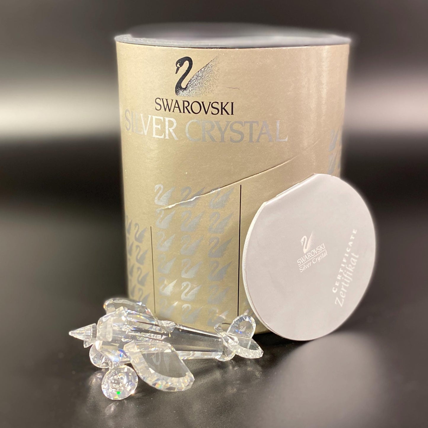 NEW ~Swarovski Crystal Figurine AIRPLANE Propeller A 7473 NR 002 Box Certificate