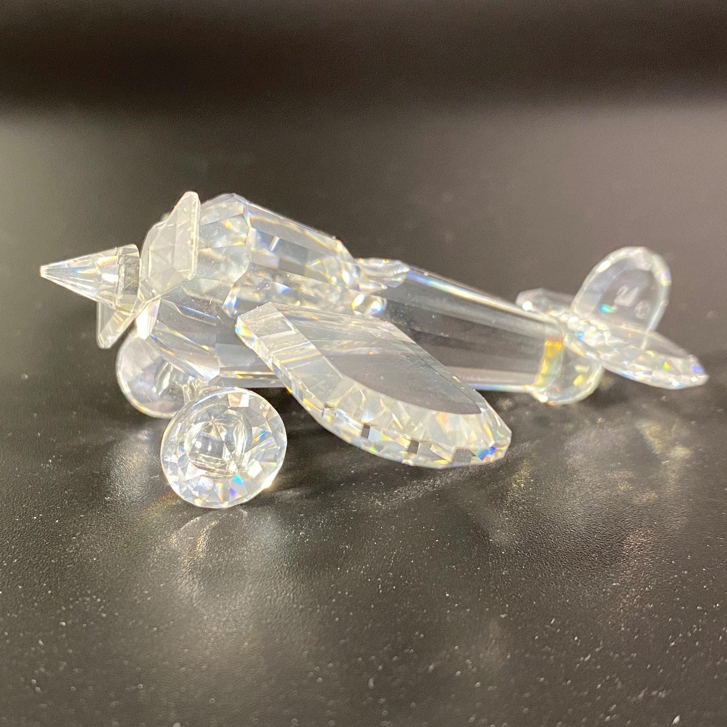 NEW ~Swarovski Crystal Figurine AIRPLANE Propeller A 7473 NR 002 Box Certificate