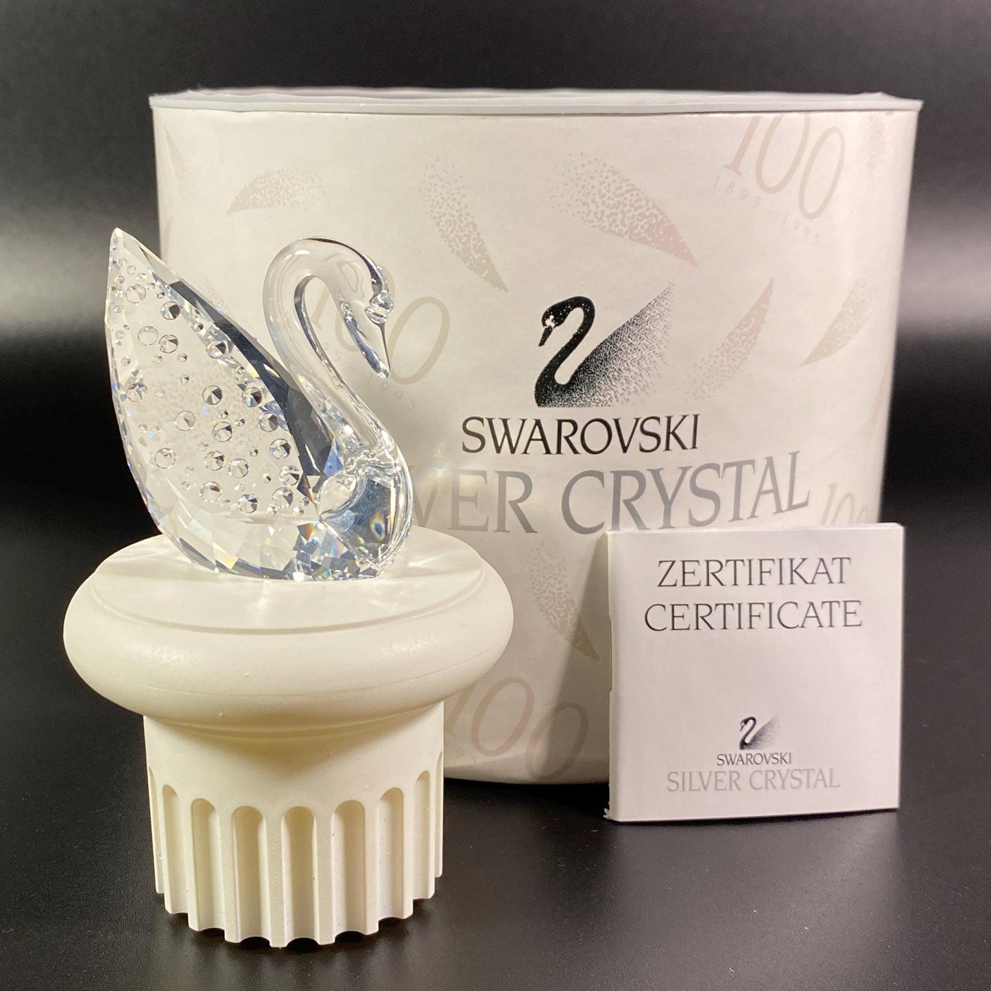 NEW !! Swarovski Crystal large Figurine, Centenary Swan, (187407)  NIB