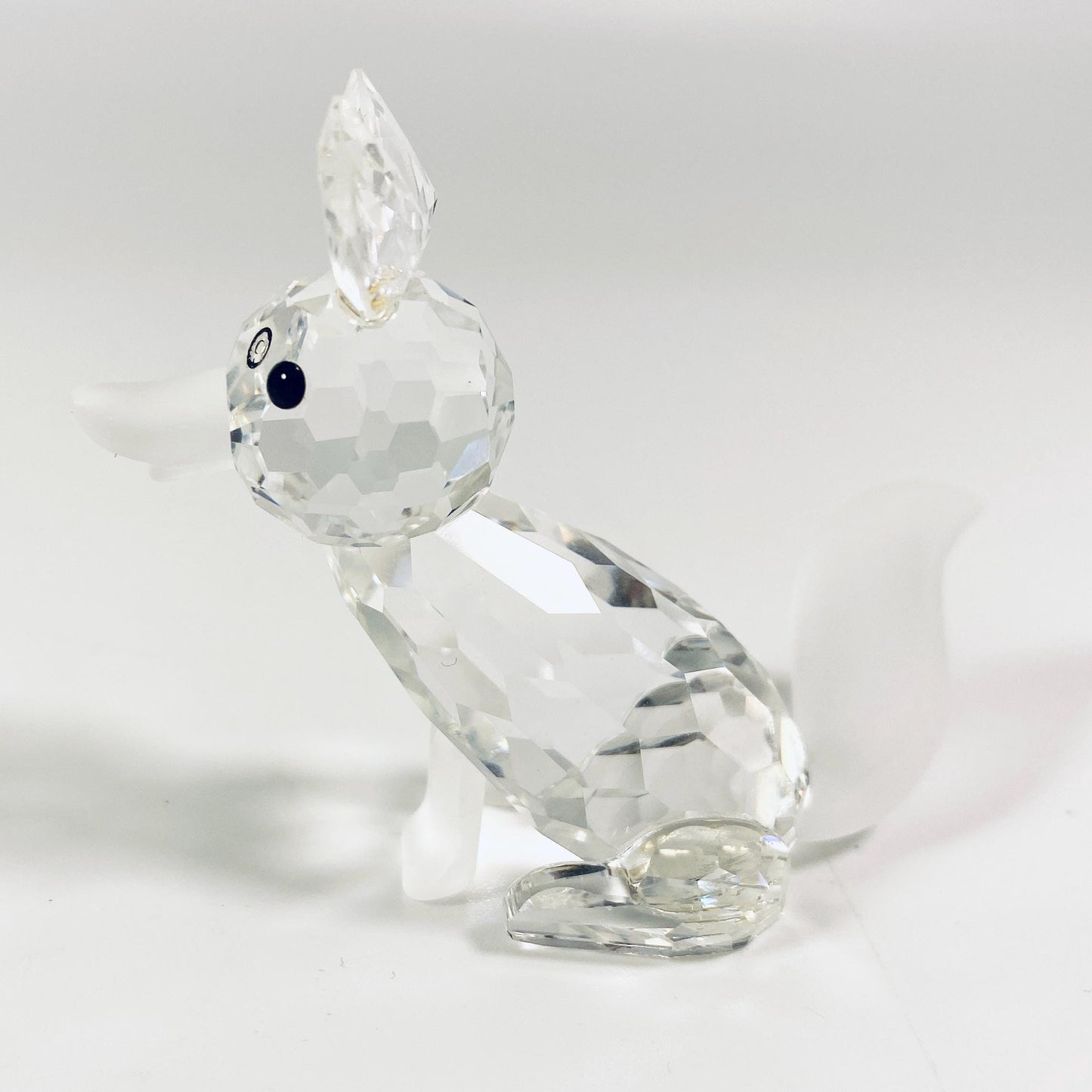 Swarovski Austrian Crystal Large Frosted Fox #7629 Figurine w/ Box & COA