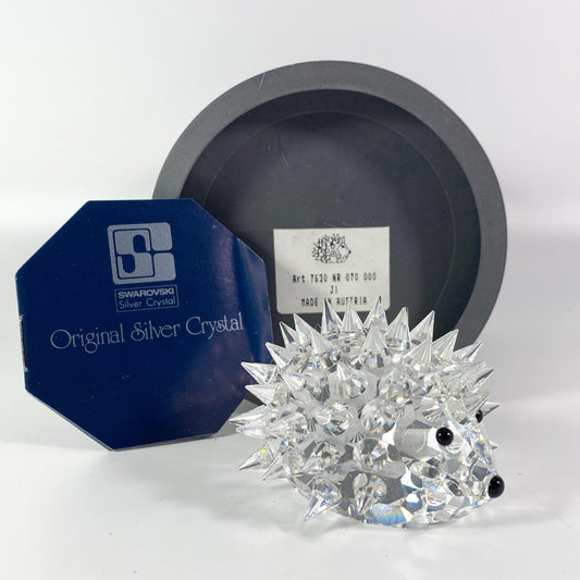Swarovski Large Hedgehog with Silver Whiskers with Box & CoA