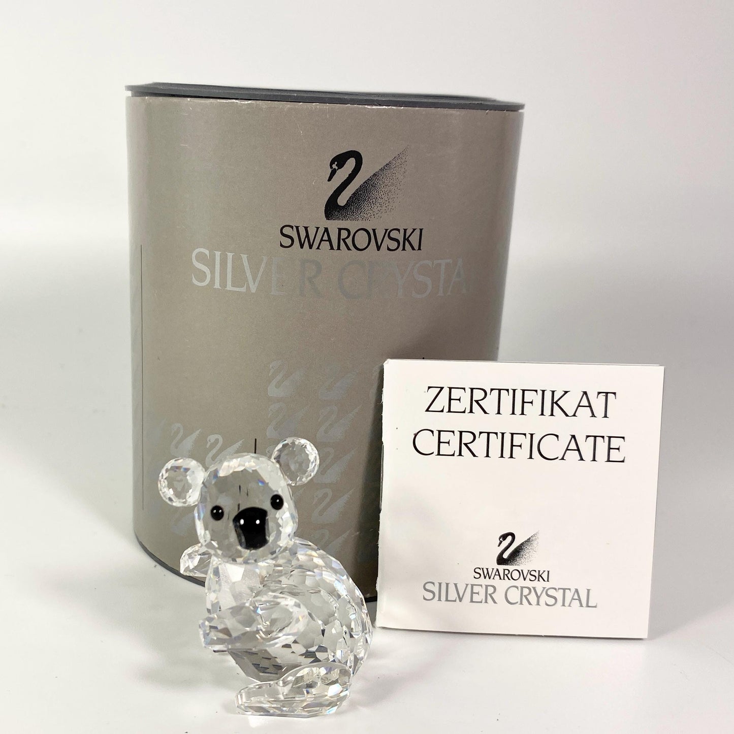SWAROVSKI Crystal Large Koala 7673 Facing Left Black Eyes & Nose MINT with Box!