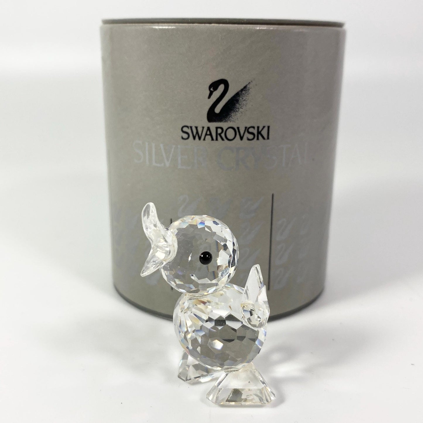 Swarovski Crystal Quacking Duck silver crystal Bird Mint Box Retired