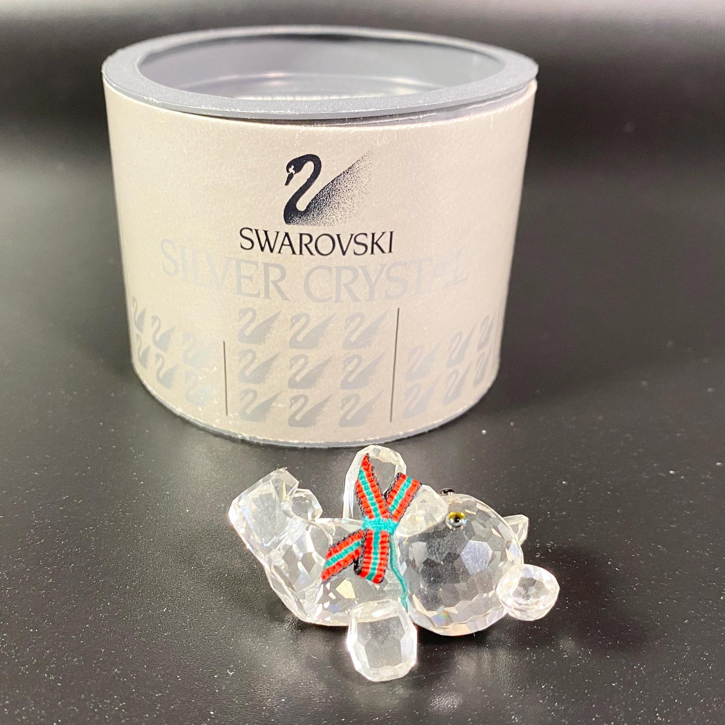 Swarovski Crystal "Kris" reclining bear - no. 7637 "When We Were Young" RETIRED