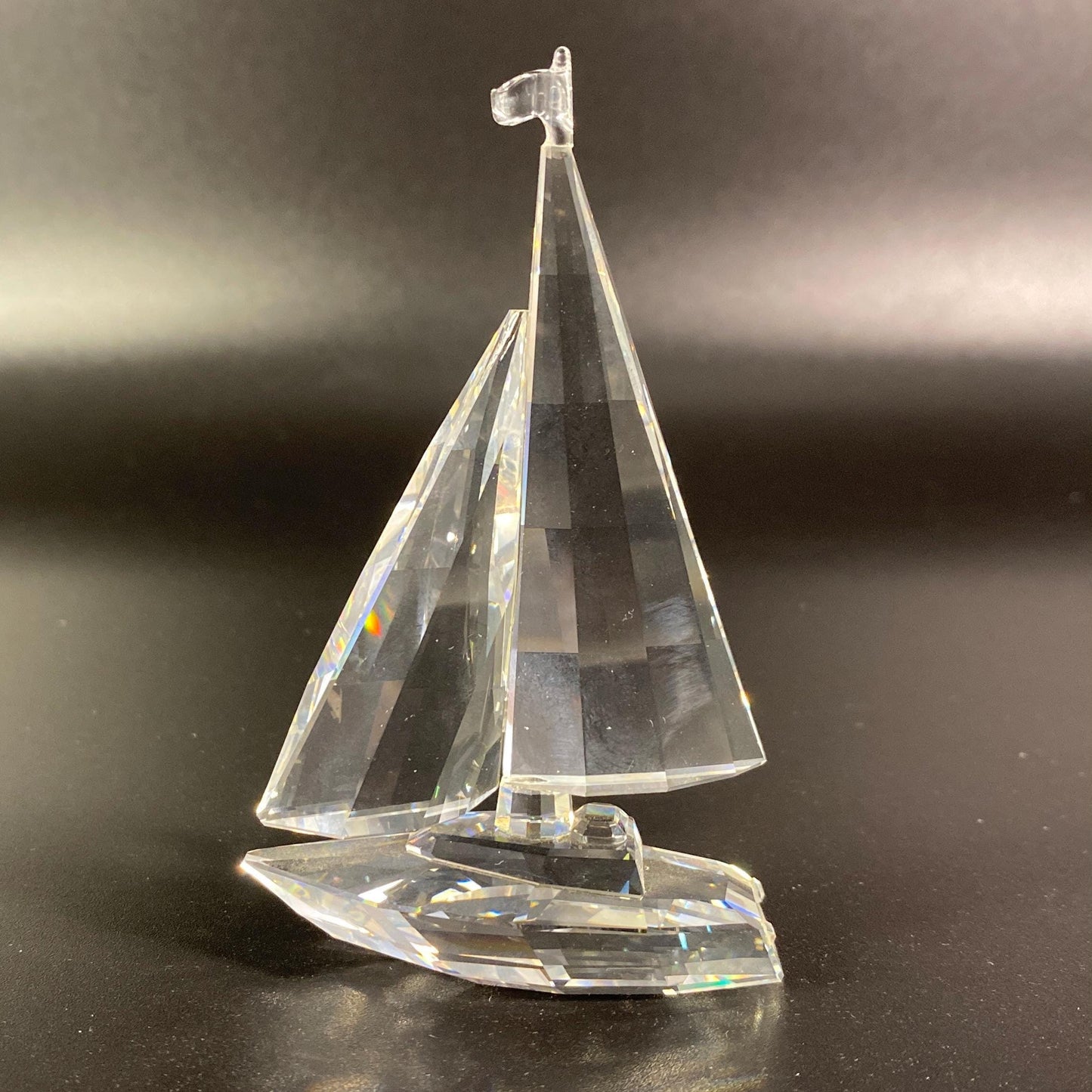 Swarovski Crystal Sailboat  Figurine 7473 NR 000 004 Retired 1994 W/ Box & COA