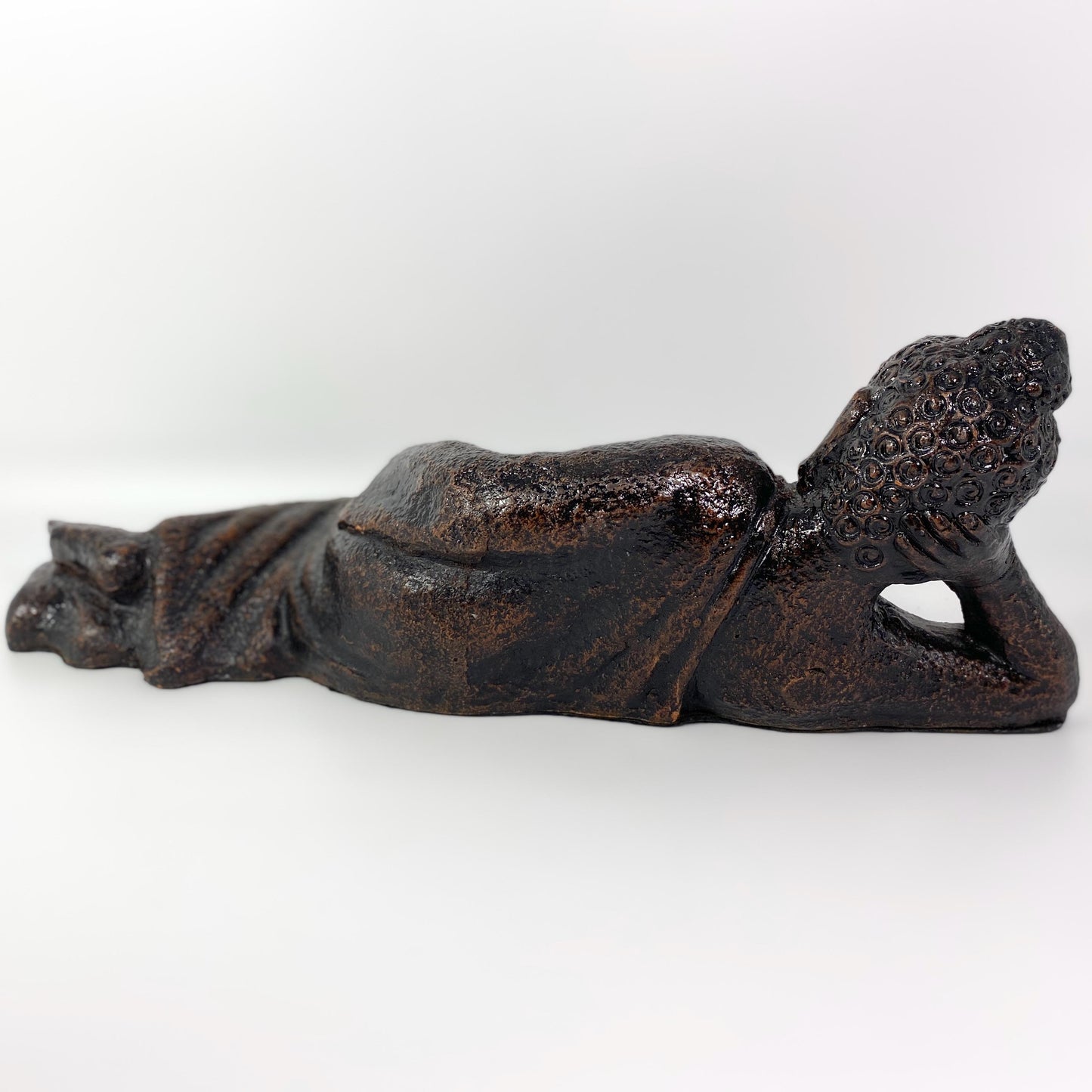 Resting  Buddha Reclining Bronze Sculpture-Indonesia
