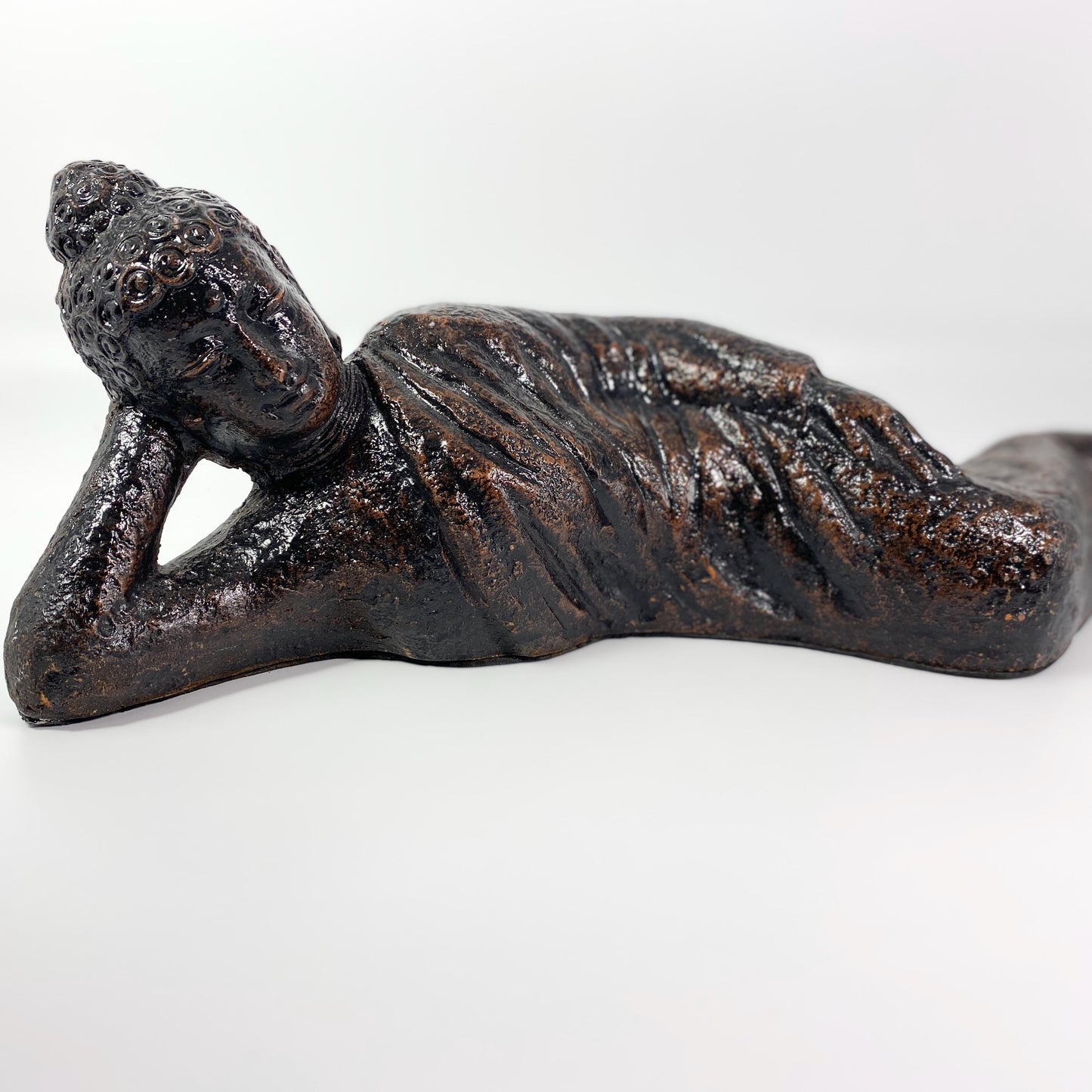 Resting  Buddha Reclining Bronze Sculpture-Indonesia