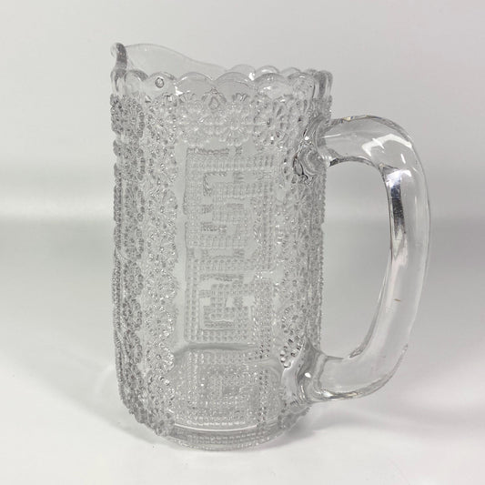 Vintage Stunning  Federal Glass Pitcher 6 inches High MCM
