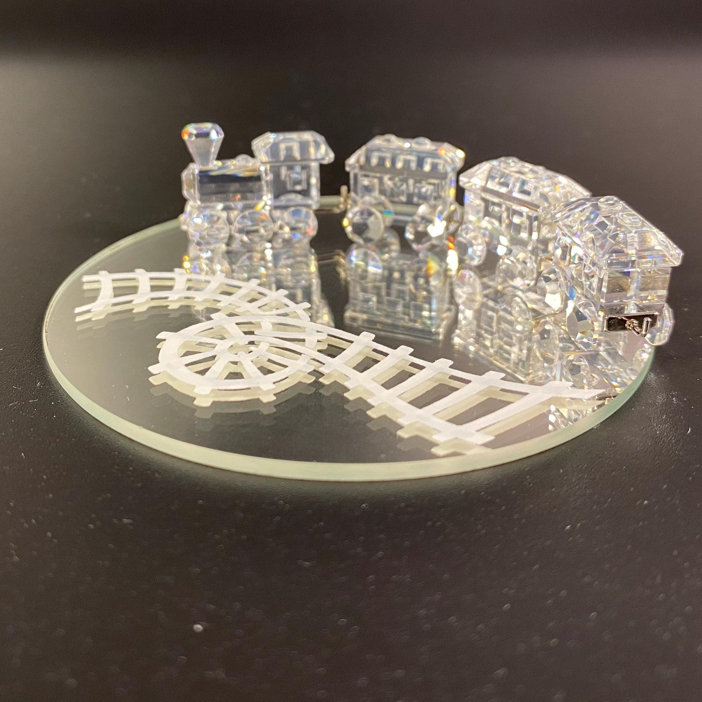 NEW- Swarovski Mini-Train Set Track 7471NR480000 Complete w/Box, display mirror CoA