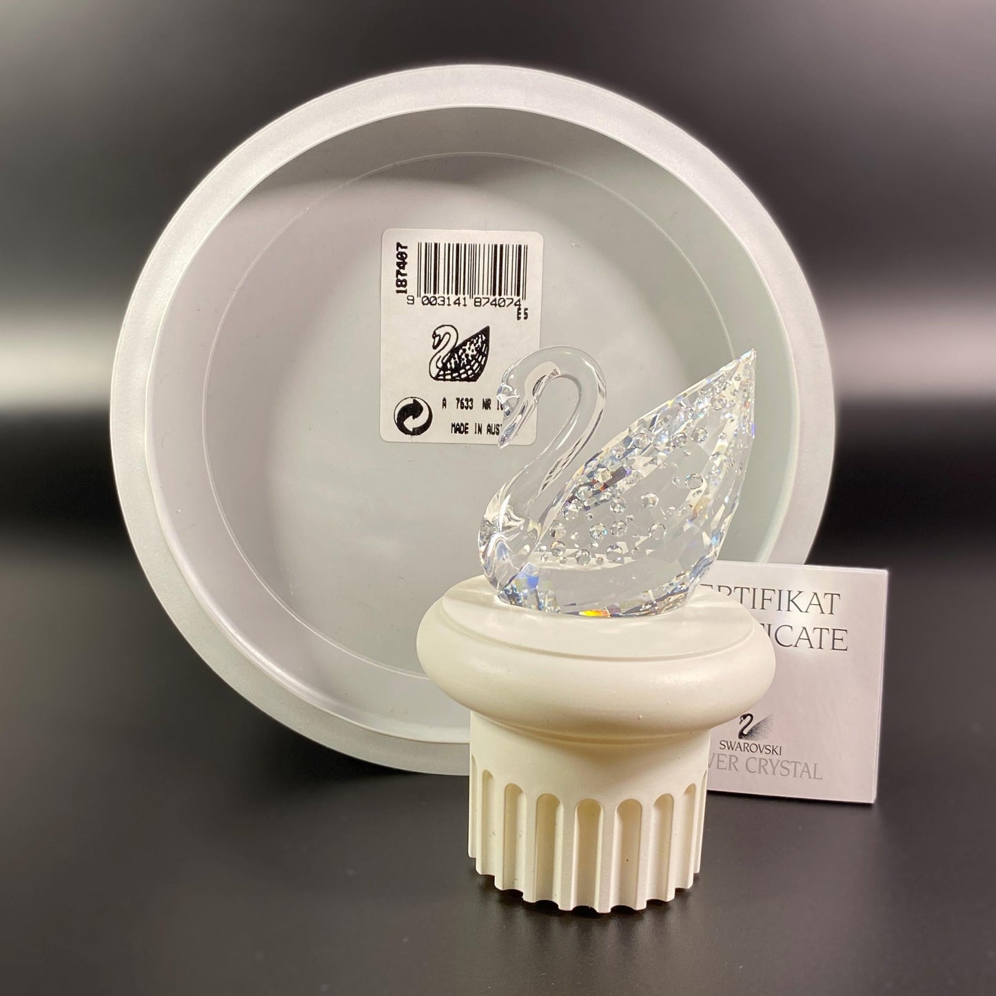 NEW !! Swarovski Crystal large Figurine, Centenary Swan, (187407)  NIB