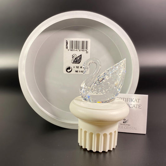NEW !! Swarovski Crystal large Figurine, Centenary Swan, (187407)  NIB