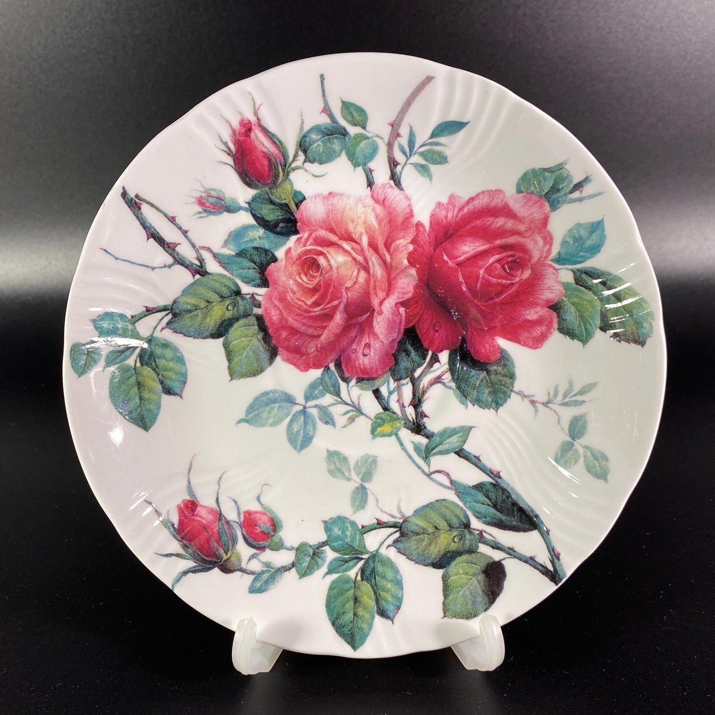 Extremely RARE !! Roy Kirkham English Rose  Breakfast JUMBO sized Cup & Saucer 5789083