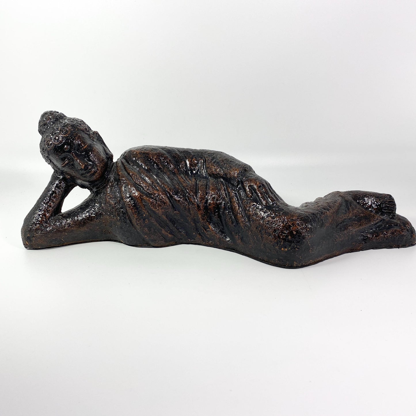 Resting  Buddha Reclining Bronze Sculpture-Indonesia