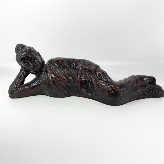 Resting  Buddha Reclining Bronze Sculpture-Indonesia