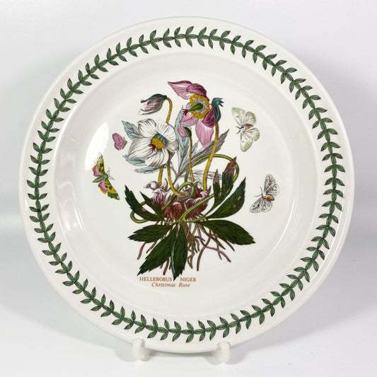Portmeirion Botanic Garden 10 1/2" Dinner Plate Helleborus Niger Christmas Rose