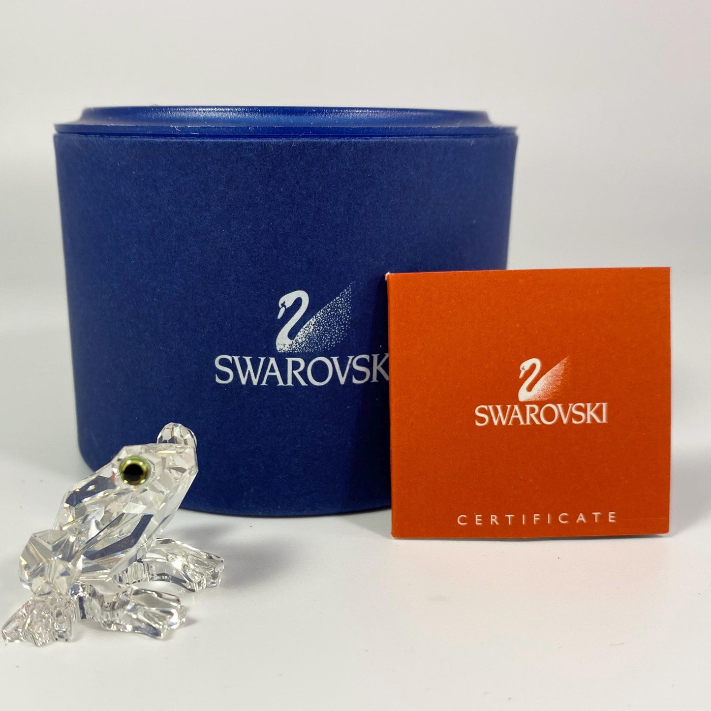 2001 Swarovski Crystal Baby Frog Figurine  In The Secret Garden
