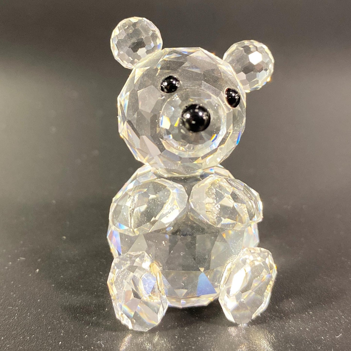Swarovski Crystal Teddy Bear Figurine w/ Box & Certificate – Silver Crystal