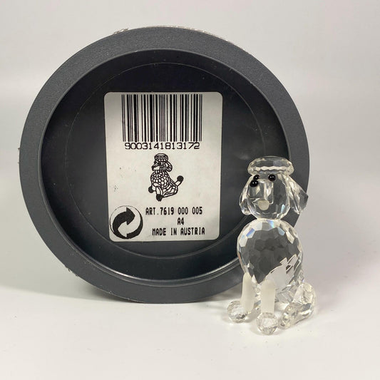 Swarovski 2 Inches Crystal Figurine Poodle Sitting 181317 original box