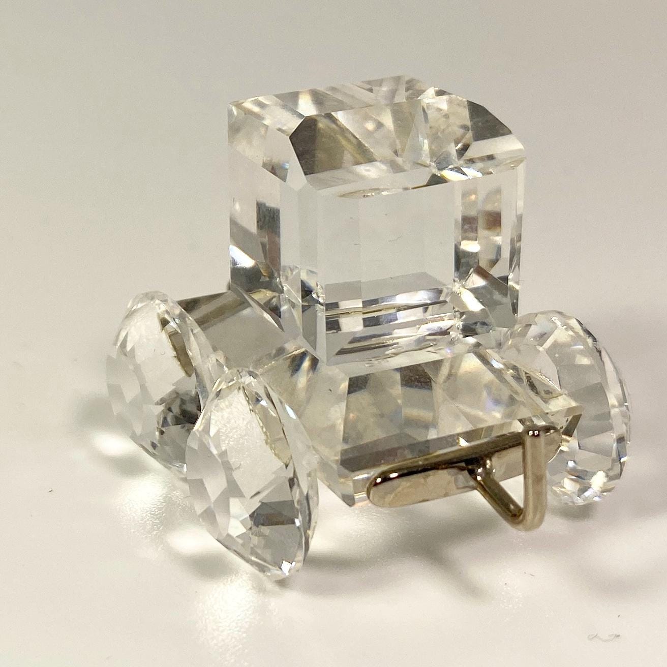Swarovski Silver Crystal Train Tender Car with box