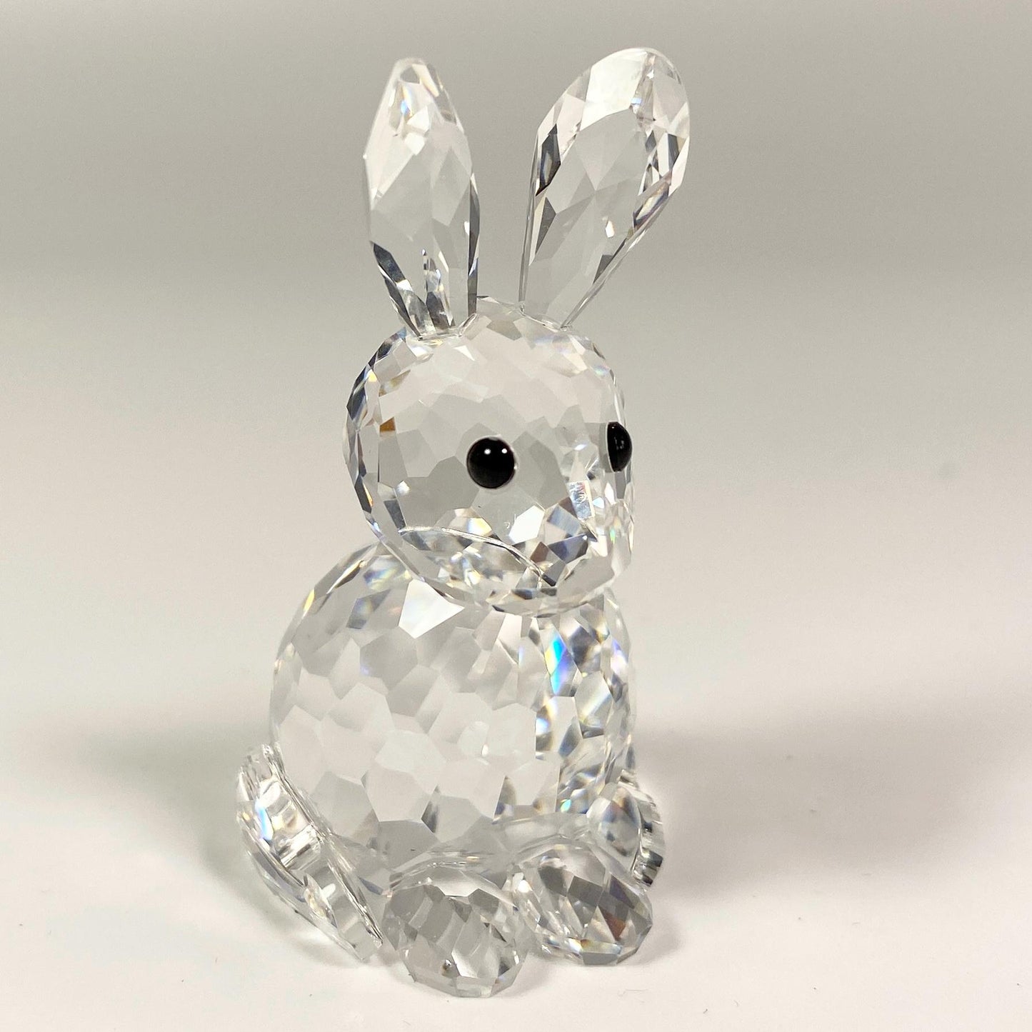 Vintage Swarovski Silver Crystal large Mother Rabbit Figurine 2" with Box
