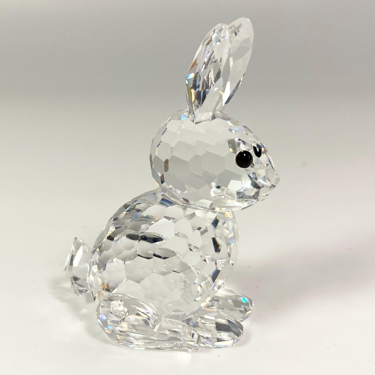 Vintage Swarovski Silver Crystal large Mother Rabbit Figurine 2" with Box