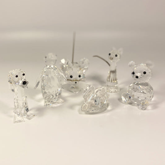 Swarovski Penguin, Bear, Mouse, Dog, Cat & swan 2-3 inches pick your choice-No box