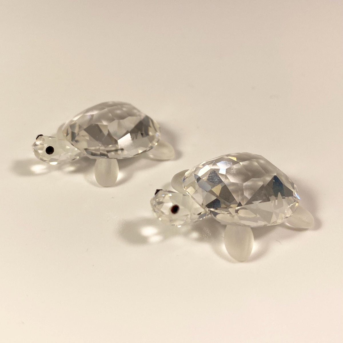 RARE set of 2 ,Swarovski Crystal Figurine, Tortoises Baby, Set (220960) w/Box