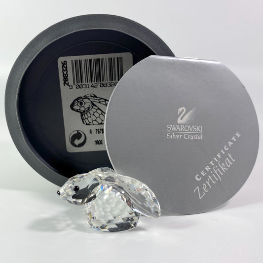 Swarovski Crystal Long Ear Bunny Rabbit #208326. Mint Box, COA