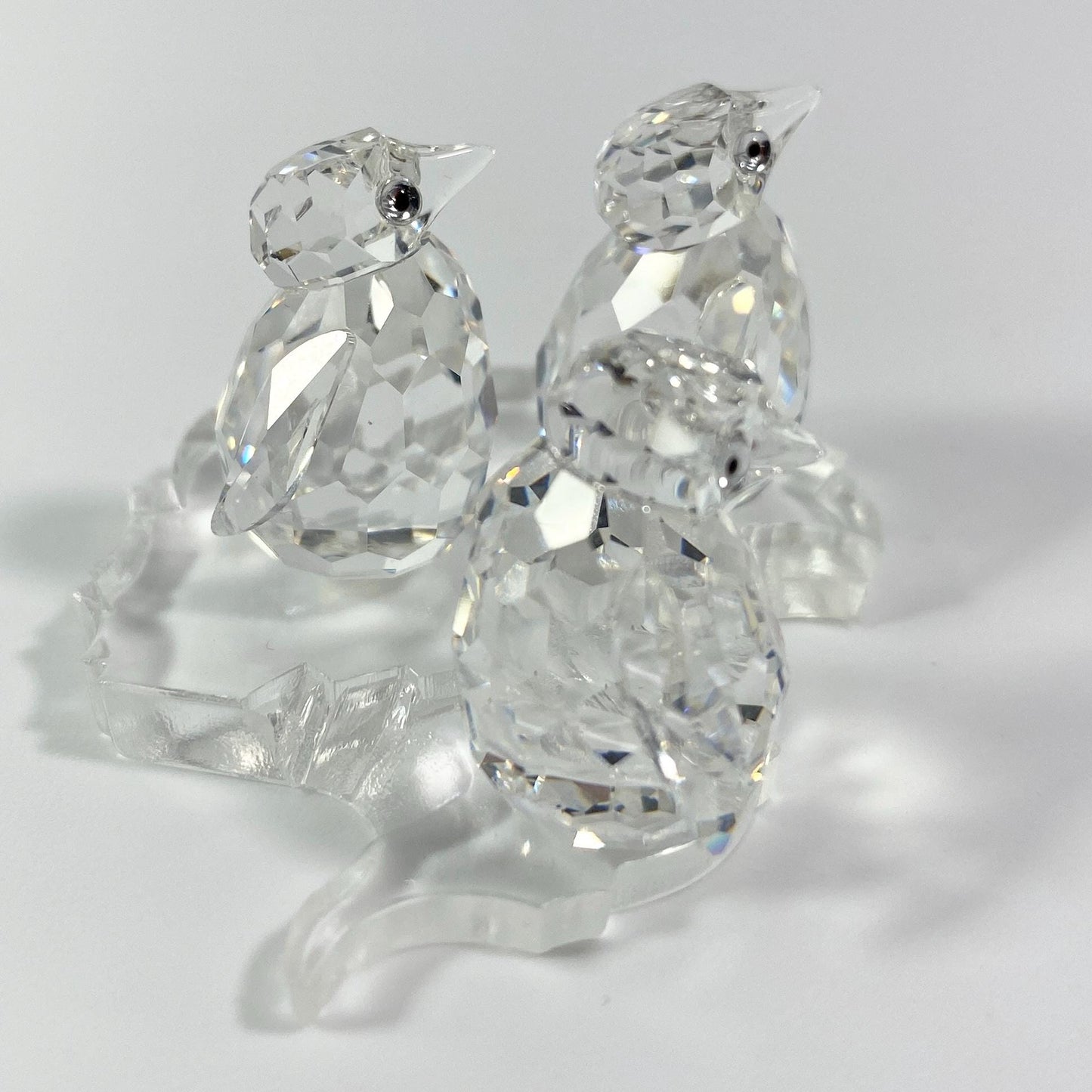 Swarovski Silver Crystals Set of 3 Baby Penguins Retired 209588 w/ Original  Box